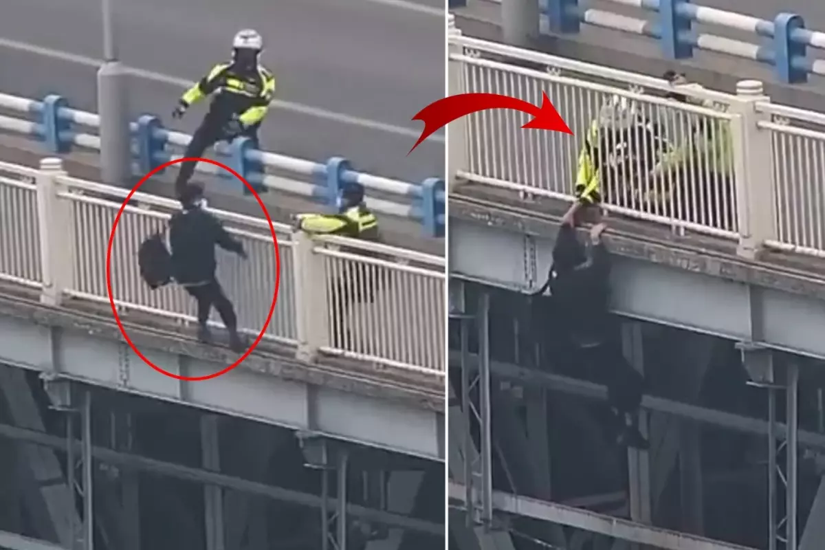Çin’de Köprüde Hareketli Dakikalar: İntihar Girişimi Polis Müdahalesiyle Engellendi