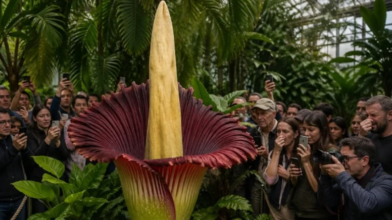 Londra’da Eşsiz Doğa Olayı: Yıllarca Beklenen Dev Çiçek Ziyaretçi Akınına Uğradı